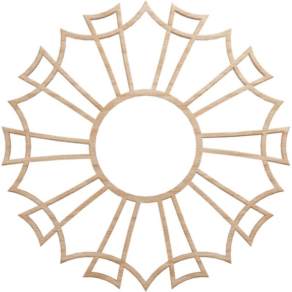Ekena Millwork Augustus Wood Fretwork Pierced Ceiling Medallion, Alder, 20"OD x 7"ID x 1/4"T CMWP20X20X0250AUAL - main